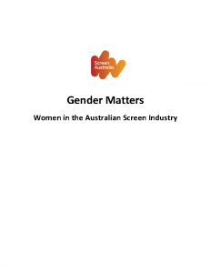2017 Arts Gender Matters Women in the Australian Screen Industry 2017