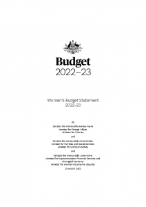 2022-03 FY22-23 Women’s Budget Statement